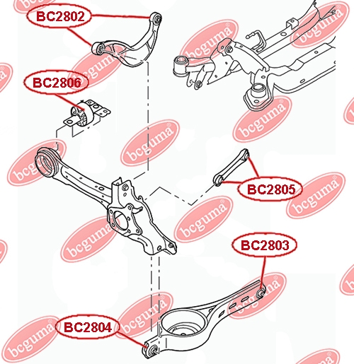 Сайлентблок заднього нижнього важеля, внутрішній